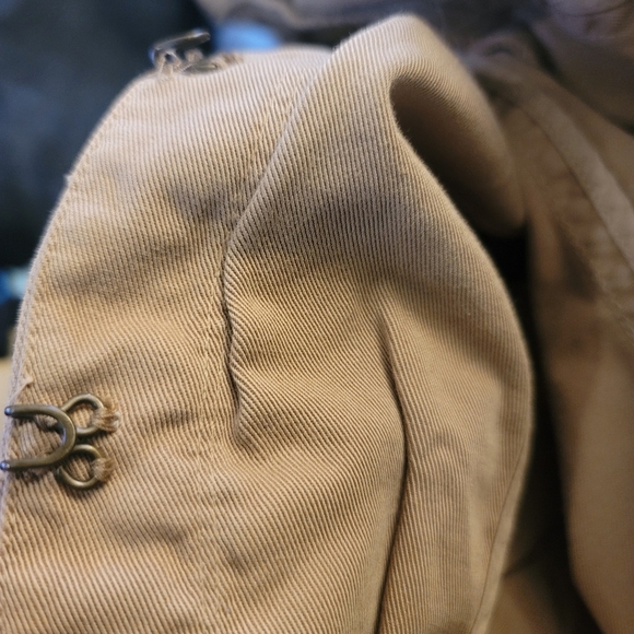 J. Crew Tan Ruffle Trim Classic Twill Chino Women's Jacket | Size 8 - Picture 11 of 11